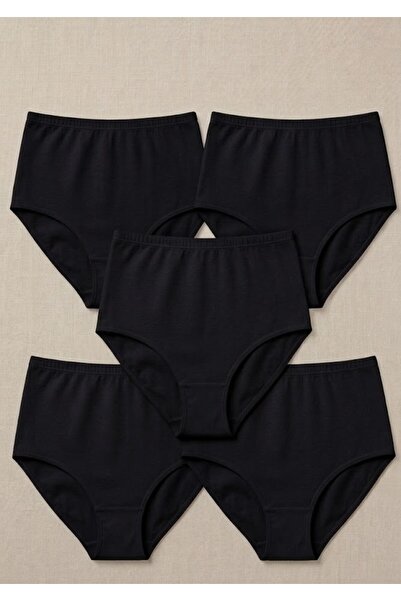 NACAR STORE Γυναικεία Μαύρα Βαμβακερά Σλιπ Bato, Πακέτο 5 τεμαχίων