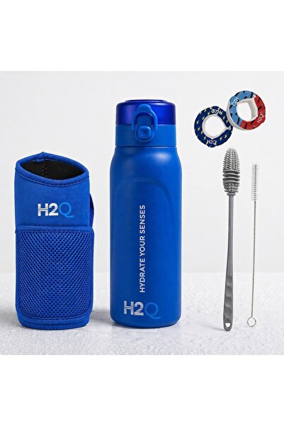 H2Q G3 Stainless Steel Air Scented Water Bottle, 650ml,Blue, Leakproof Design...