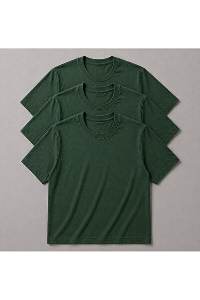 ciwi&life Unisex Ανδρικό/Γυναικείο μπλουζάκι 3 τεμαχίων από πράσινο βαμβάκι μ...