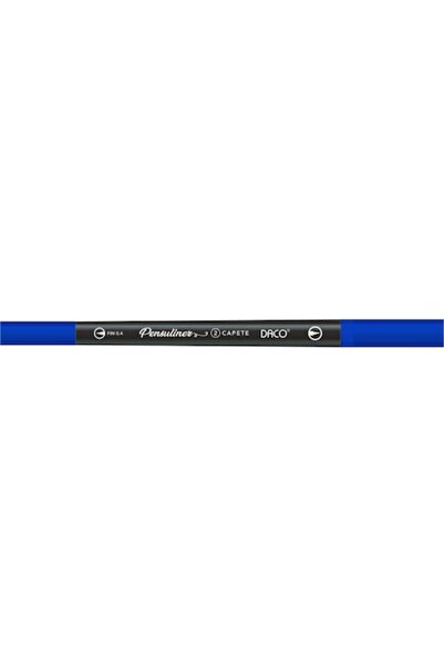 Daco Marker tip pensulă albastru, 0.4 mm, extra fin