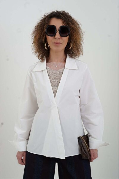Zelish My Sister Λευκό πουκάμισο με κολιέ