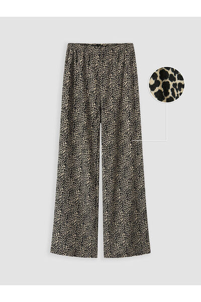 LC Waikiki Vizyon New Season Leopard Patterned Girls' Trousers