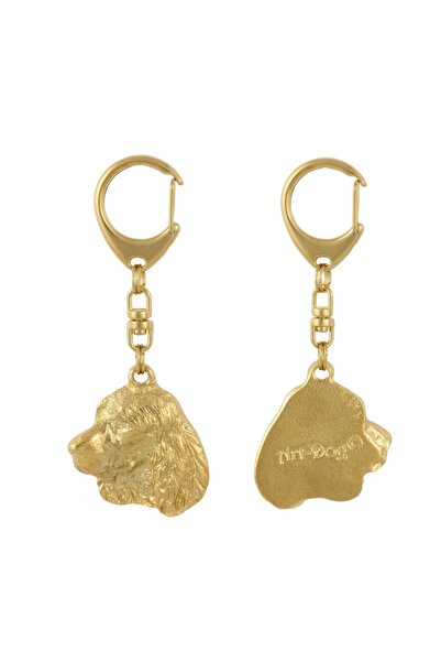 Art - Dog Welsh Springer Spaniel,Welsh Springer-Gilded key ring with dog in g...