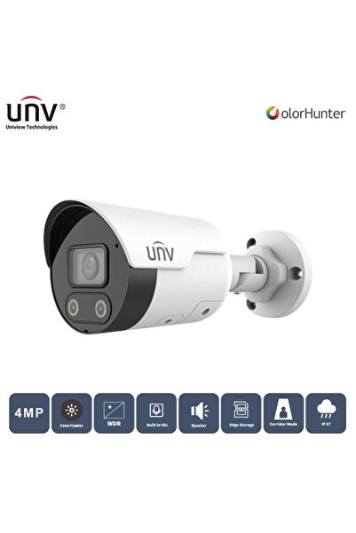 Uniview IPC2124LE-ADF28KMC-WL 4MP 2.8MM COLORHUNTER IP67 DAHİLİ SES/HOPARLÖR ...