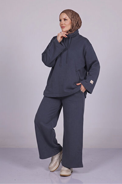 My City 6127 - Κομψό, άνετο γυναικείο σετ με επένδυση fleece νήματα, χαλαρό ζ...