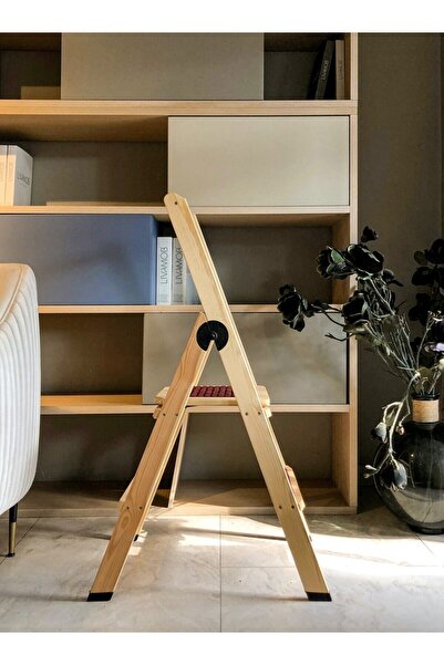 Empressco Ev Tipi Katlanabilir Ahşap Merdiven – Masif Çam, 2/3/4 Basamaklı, D...