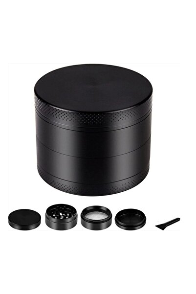 Kalitomi 40mm Siyah Mini Grinder 4 Katmanlı Çinko Alaşım Manuel Kahve Baharat...