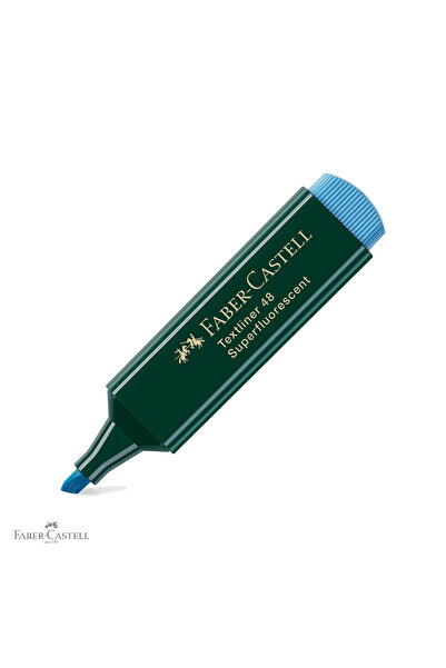 Faber Castell Faber-Castell 1548 blue highlighter, chisel tip, water-based in...