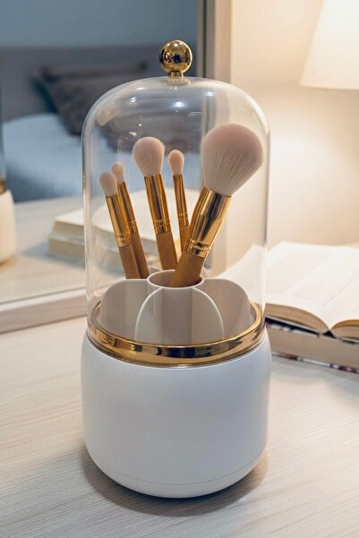 AHİR TİCARET Οργανωτής για πινέλα και στυλό μακιγιάζ με ανοιγόμενο καπάκι και...