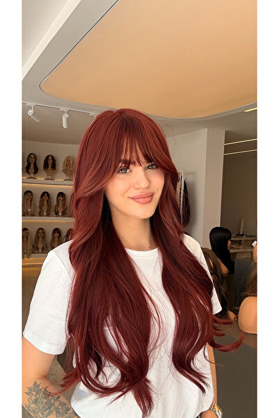 Fenomen Peruk Kızıl Maşa Dalgalı Vip Peruk Model