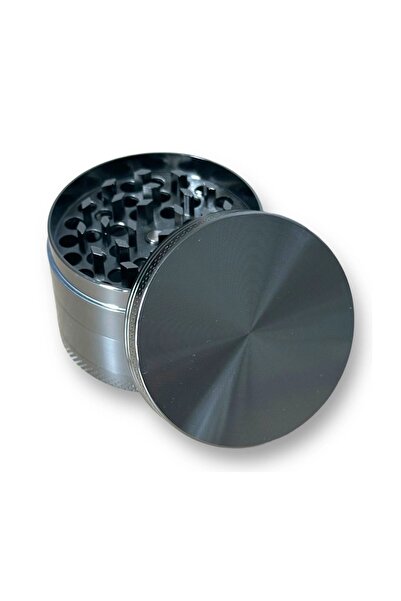 Kalitomi 63mm Metalik Gri Grinder Premium 4 Katmanlı Çinko Alaşım Manuel Kahv...