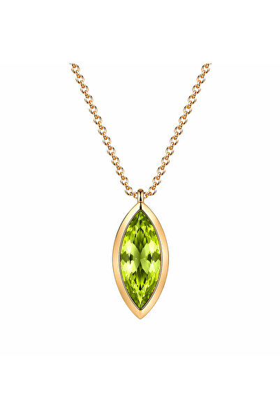 Ağustos Peridot Birthstone Kolye