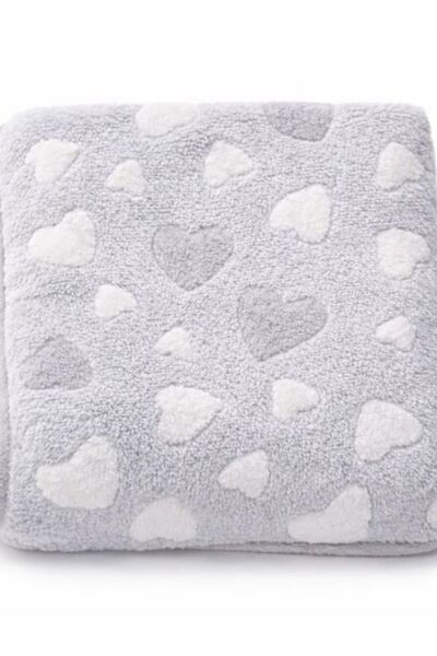 NEWBABY Paturica bebe, New Baby, 80x90 cm, Pufoasa, Grey Heart