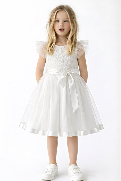 ESİLA KİDS Κοριτσίστικο φόρεμα Μαύρο φόρεμα Τούλι με παγιέτες Κεντημένο βραδι...