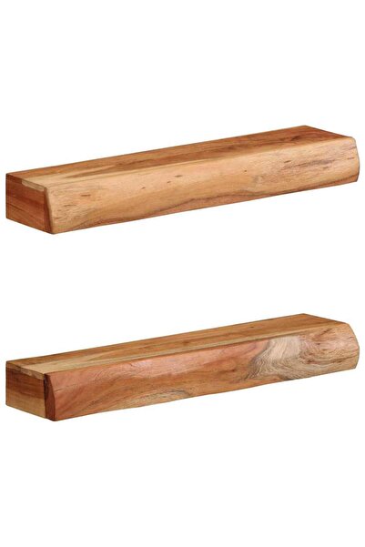 vidaxl Ράφια Τοίχου 2 τεμ. 60x17x8 εκ. από Μασίφ Ξύλο Ακακίας