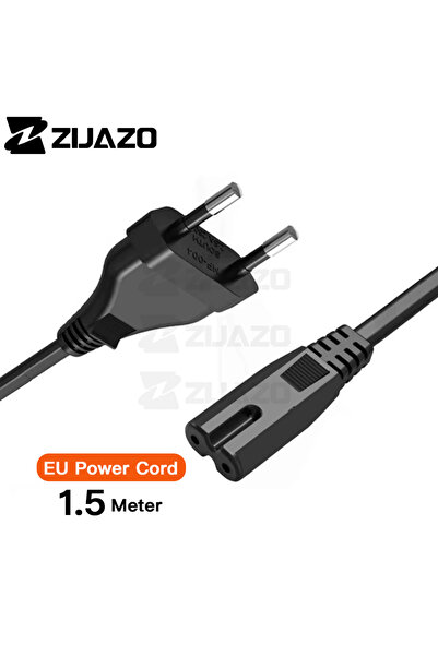 Choice سلك طاقة أوروبي ZIJAZO بطول 1.5 متر، غير مقطب، من IEC-320-C7 إلى CEE 7...