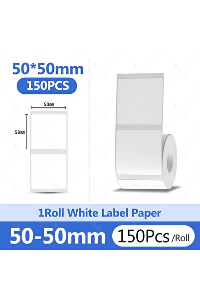 Choice6 50×50 مم - 150 قطعة ورق ملصقات حرارية نيمبوت B21/B1/B31 دائرية بيضاء ...