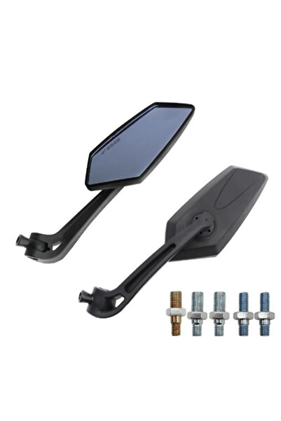 Choice1 Blue glass Motorcycle Handlebar Mirror Rearview Motorbike Bars End Mi...