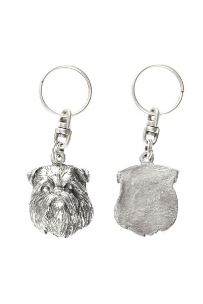 Art - Dog Griffon Bruxellois - Pandantiv câine placat cu argint, decorațiune ...
