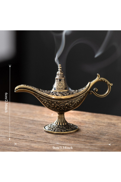 Choice18 Y Aladdin Genie Lamp Incense Burner Made of Alloy Material Ideal for...