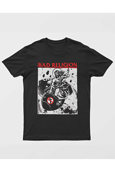 buzagi tasarım ürünleri Bad Religion Regular Fit Black Unisex T-Shirt