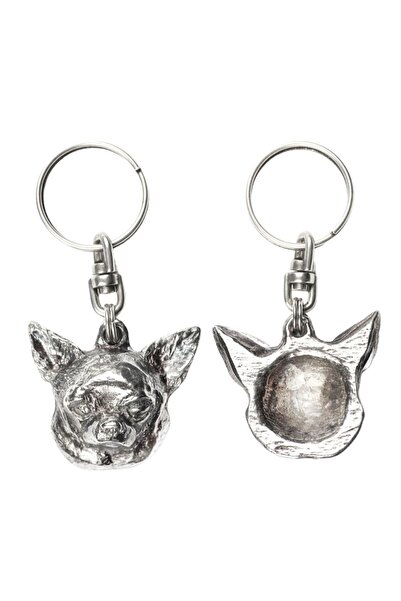 Art - Dog Chihuahua cu păr scurt - Pandantiv câine placat cu argint, decorați...