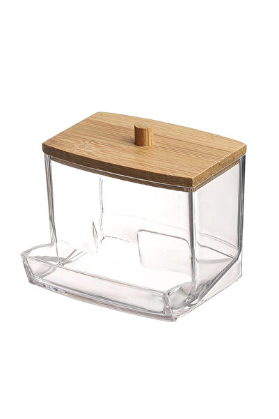Choice6 A Cotton Swab Storage Box Double Head Wood Baby Cotton Swabs Transpar...