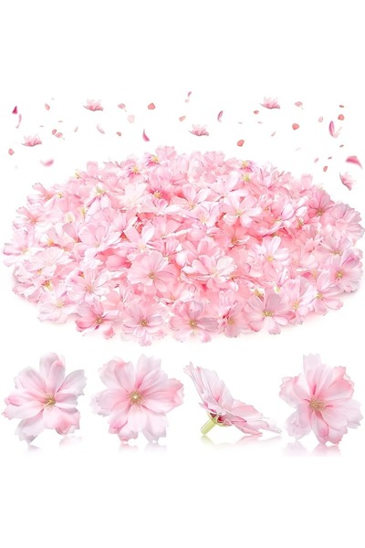 Choice 50Pcs Pink 50Pcs 4.5CM Artificial Flowers Heads Silk Fake Flower for H...