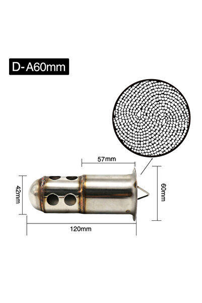 Choice4 Type E 60mm Universal 50.8mm 60mm Motorbike Front Catalyst DB Killer ...