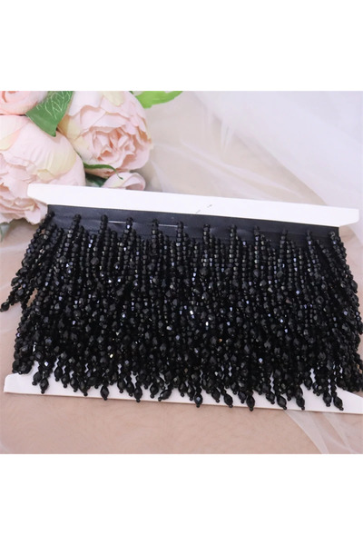 Choice42 1Yard 90CM Black -B 22color Crystal Tassels Beaded Lace Trim.Tassel ...