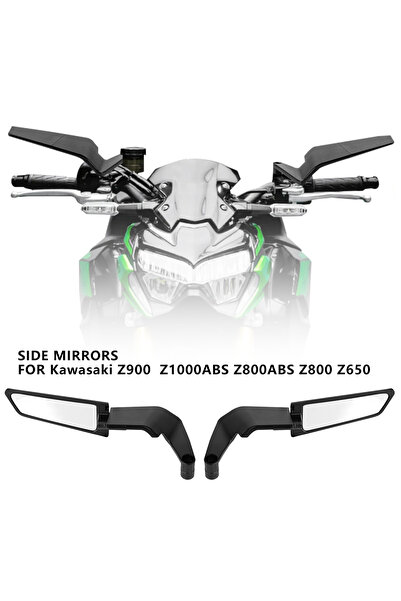 Choice Black Motorcycle Side View Mirror For Kawasaki Z1000 Z900 Z800 Z750 Z6...