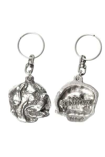 Art - Dog Dogue de Bordeaux - Pandantiv câine placat cu argint, decorațiune p...