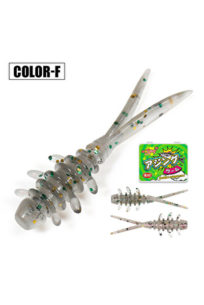 Choice6 Color-F Rosewood 25mm Micro Worm Soft Fishing Lure TPR Floating Silic...