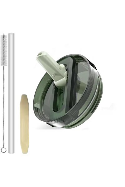 Choice7 غطاء بديل لزجاجة سيلادون سعة 40 أونصة مع قش قابل للطي، مقاوم للانسكاب...