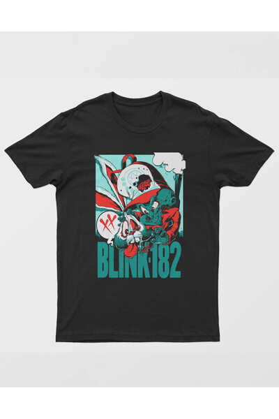 buzagi tasarım ürünleri Blink 182 Regular Fit Black Unisex T-Shirt
