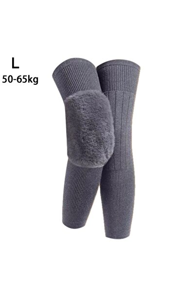 Choice7 Grey L-Hairy- New Plus Velvet Winter Knee Pads Universal Windproof Co...