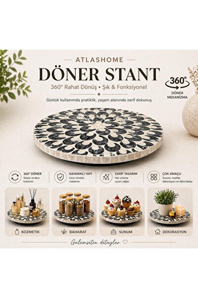 LEONEV işlemeli döner stant sunumluk