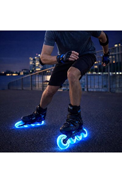 OVERS MOWEX LED Flash Inline Skates Wheels with ABEC-9 Bearings, Indoor Outdoor Rollerblade Smooth Replace