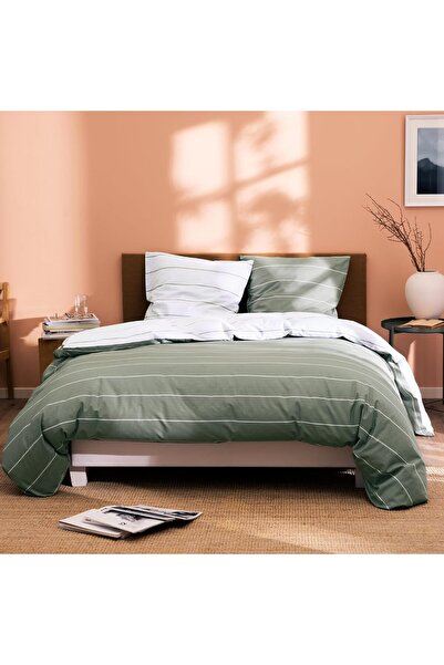 matt Αναστρέψιμο Ριγέ Τυπωμένο Σετ Κλινοσκεπασμάτων 200 x 200 εκ.