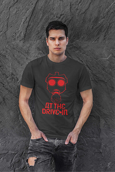 buzagi tasarım ürünleri At the Drive in Regular Fit Black Unisex T-Shirt