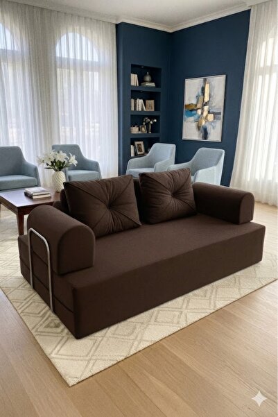 BRANNA HOME Etena 2 Kişilik Tamamen Sünger Koltuk – Yumuşak Oturumlu Modern K...