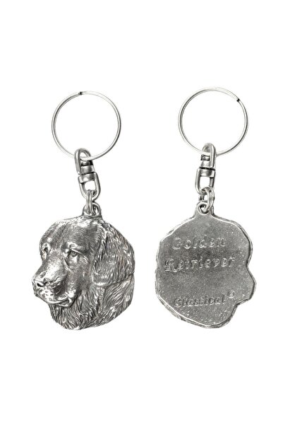 Art - Dog Golden Retriever - Pandantiv câine placat cu argint, decorațiune pe...