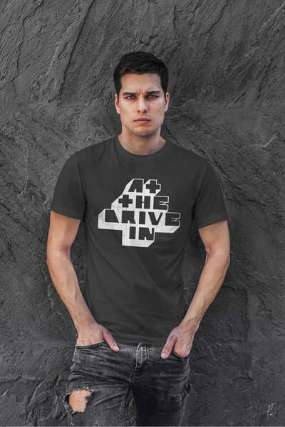 buzagi tasarım ürünleri At the Drive in Regular Fit Black Unisex T-Shirt