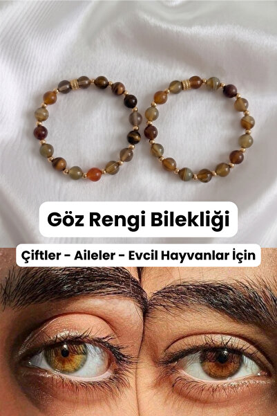 Elifsu Jewelry Göz Rengi Bilekliği 2 ADET Çiftler İçin Göz Rengi Bileklik - E...