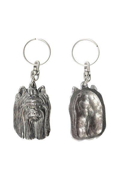 Art - Dog Yorkshire Terrier - Pandantiv câine placat cu argint, decorațiune p...