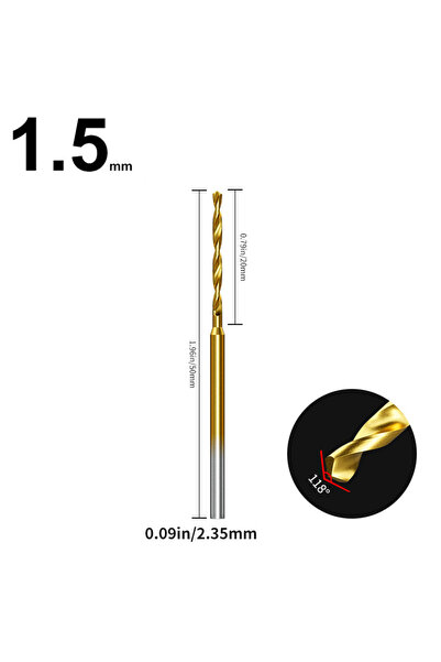 Choice6 1.5mm 1 Pcs Drill Bit 0.6-2.2mm Tiny Drill Bit 2.35 Shank Engraving B...