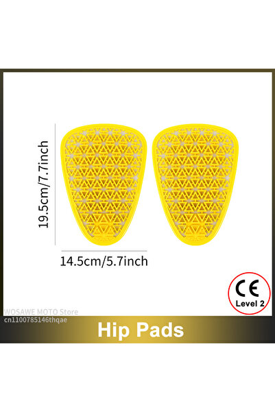 Choice6 One Size Hip Pads WOSAWE CE Level 1/2 Motorcycle Body Protection Pad ...