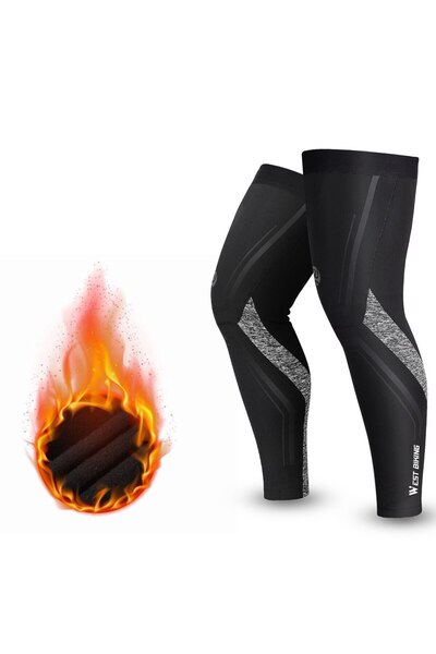 Choice1 أغطية الساق الشتوية من WEST BIKING، أغطية ساق دافئة للجري واللياقة ال...