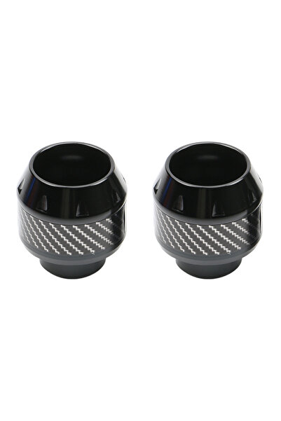 Choice5 Black 2Pcs Aluminum Alloy Motorcycle Crash Protector Scooter Wheel Fr...