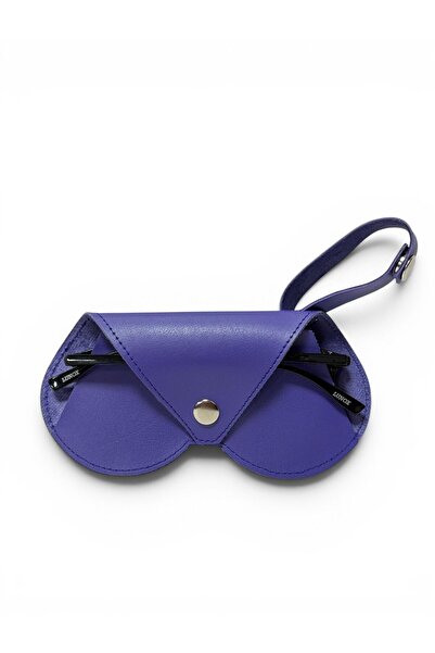 Mia Belt Κρεμαστή θήκη γυαλιών σε σχήμα καρδιάς, μωβ χρώμα, τσάντα από συνθετ...